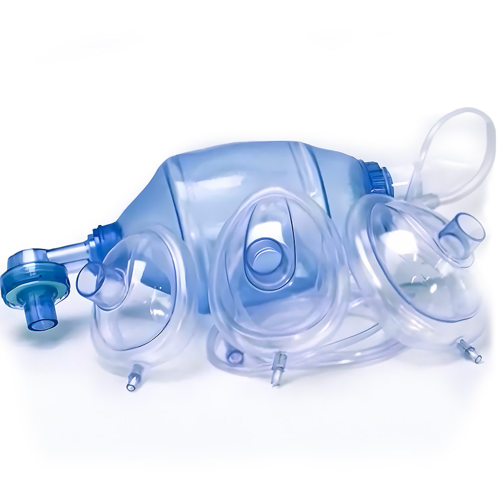AB1011-MPS-1 BVM Resuscitator Set - Балон за възрастен 1500 мл. и 3 бр. размери 3, 4 и 5 Маски - Image 1